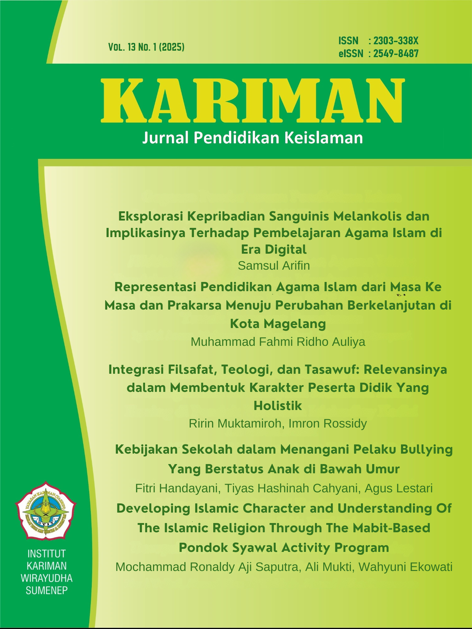 Kariman: Jurnal Pendidikan Keislaman